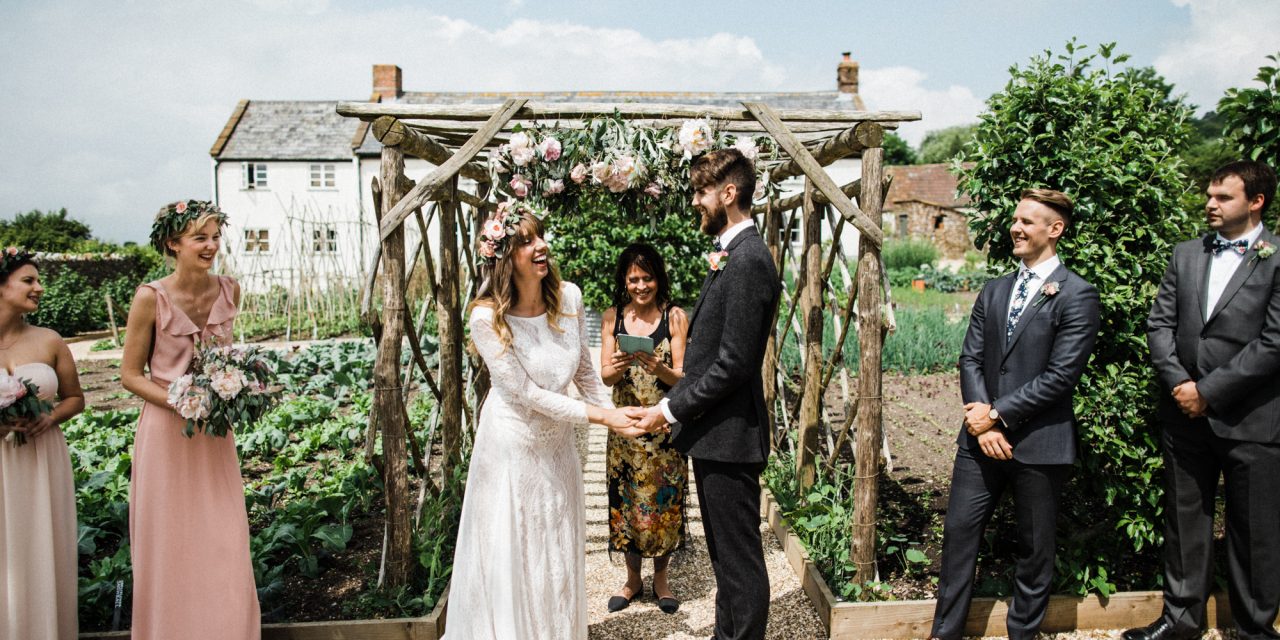 A Grace Loves Lace Dress for a Nature Inspired, Unplugged Wedding at River Cottage in Devon