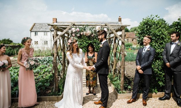 A Grace Loves Lace Dress for a Nature Inspired, Unplugged Wedding at River Cottage in Devon