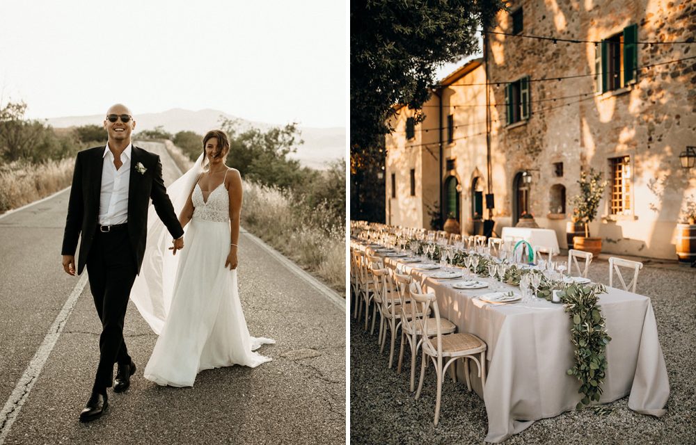 Justin Alexander Wedding Dress for an Outdoor Wedding in Tuscany