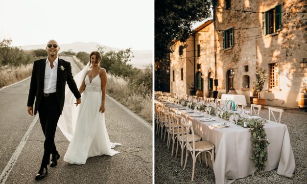 Justin Alexander Wedding Dress for an Outdoor Wedding in Tuscany
