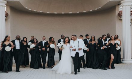 Classically Chic White and Black Wedding in Texas
