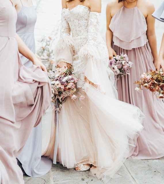 Spring bridesmaids dresses | Pastel bridesmaids inspiration