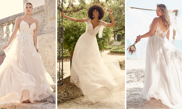 Lightweight A-line Wedding Dresses for Brides with Pear-Shaped Body Types