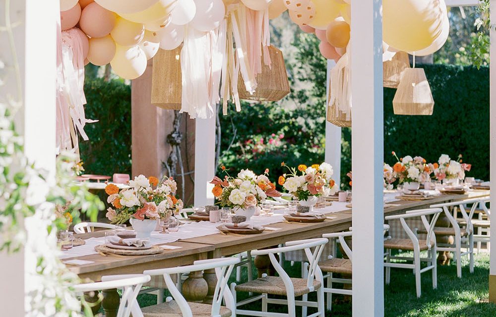 Peach and yellow Outback inspired baby shower by Amorology | Baby Shower